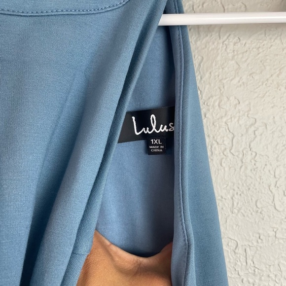 Lulus Margaux One shoulder maxi dress in slate NEW - Picture 12 of 16